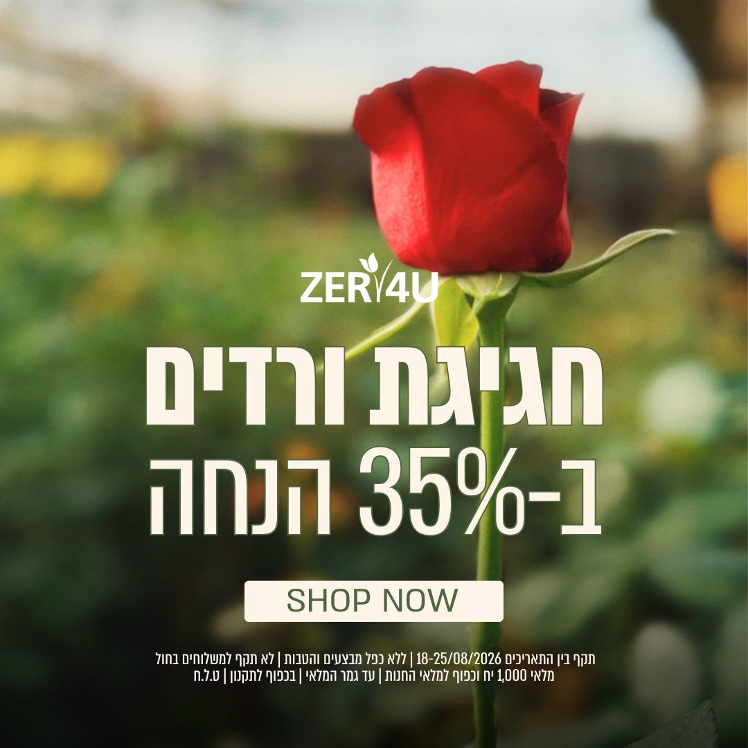 חגיגת ורדים ב 35% הנחה עד 25.8.26 ללא כפל הנחות